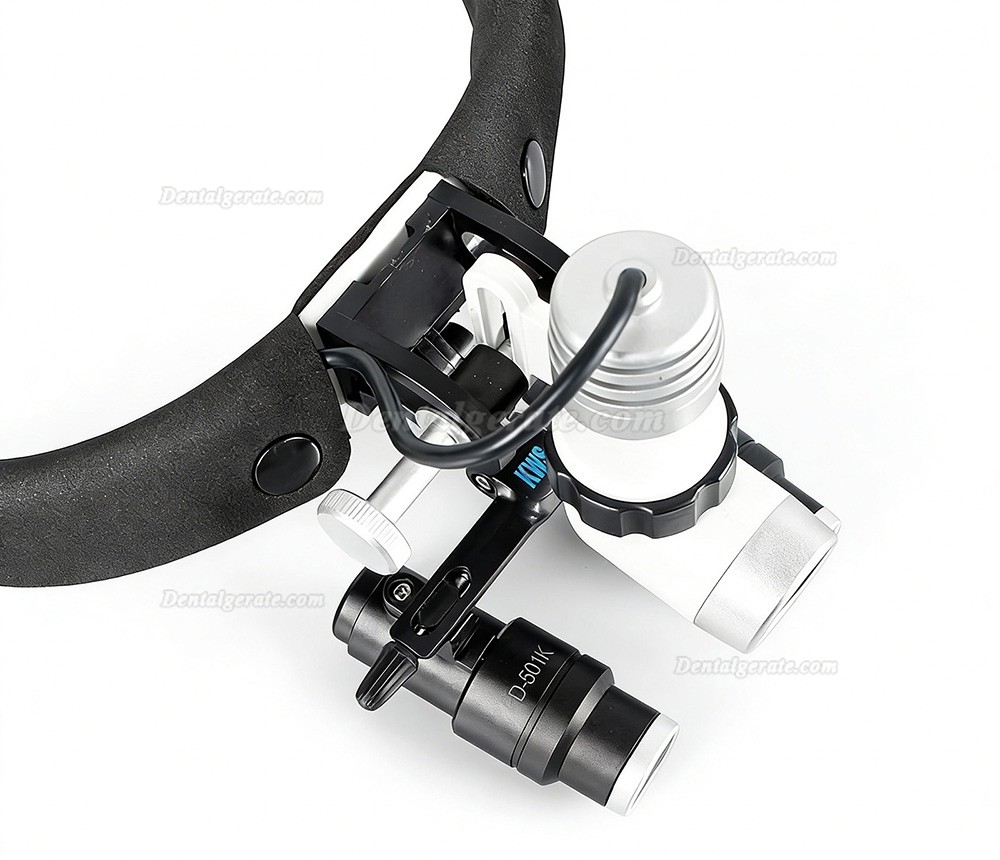 KWS 4,0X Dental Binokularlupe + KWS KD-203AY-4 3W LED-Licht f&uuml;r Lupenbrille, mit 2 Batterien